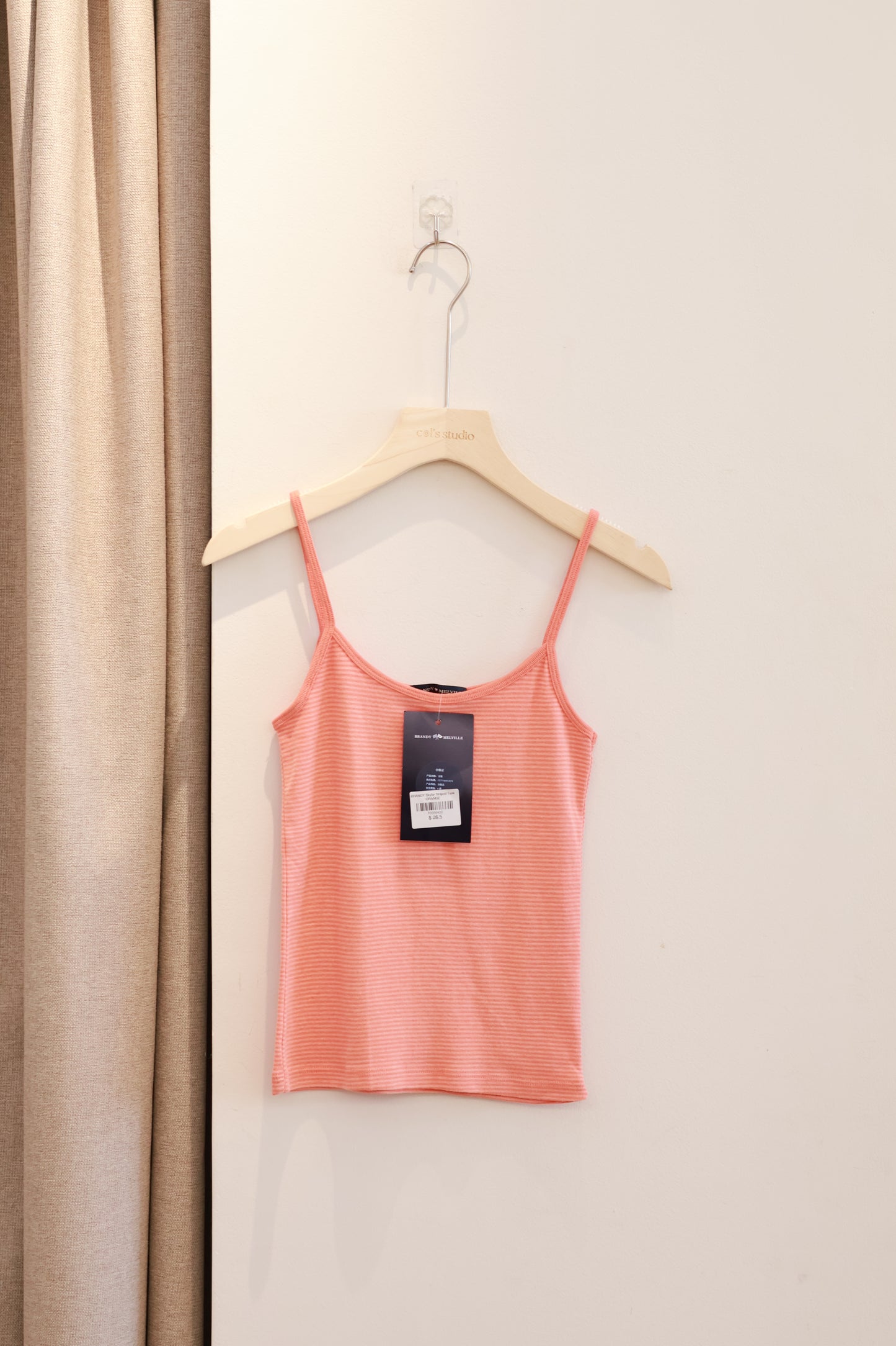 BRANDY Skylar Striped Tank  -ORANGE