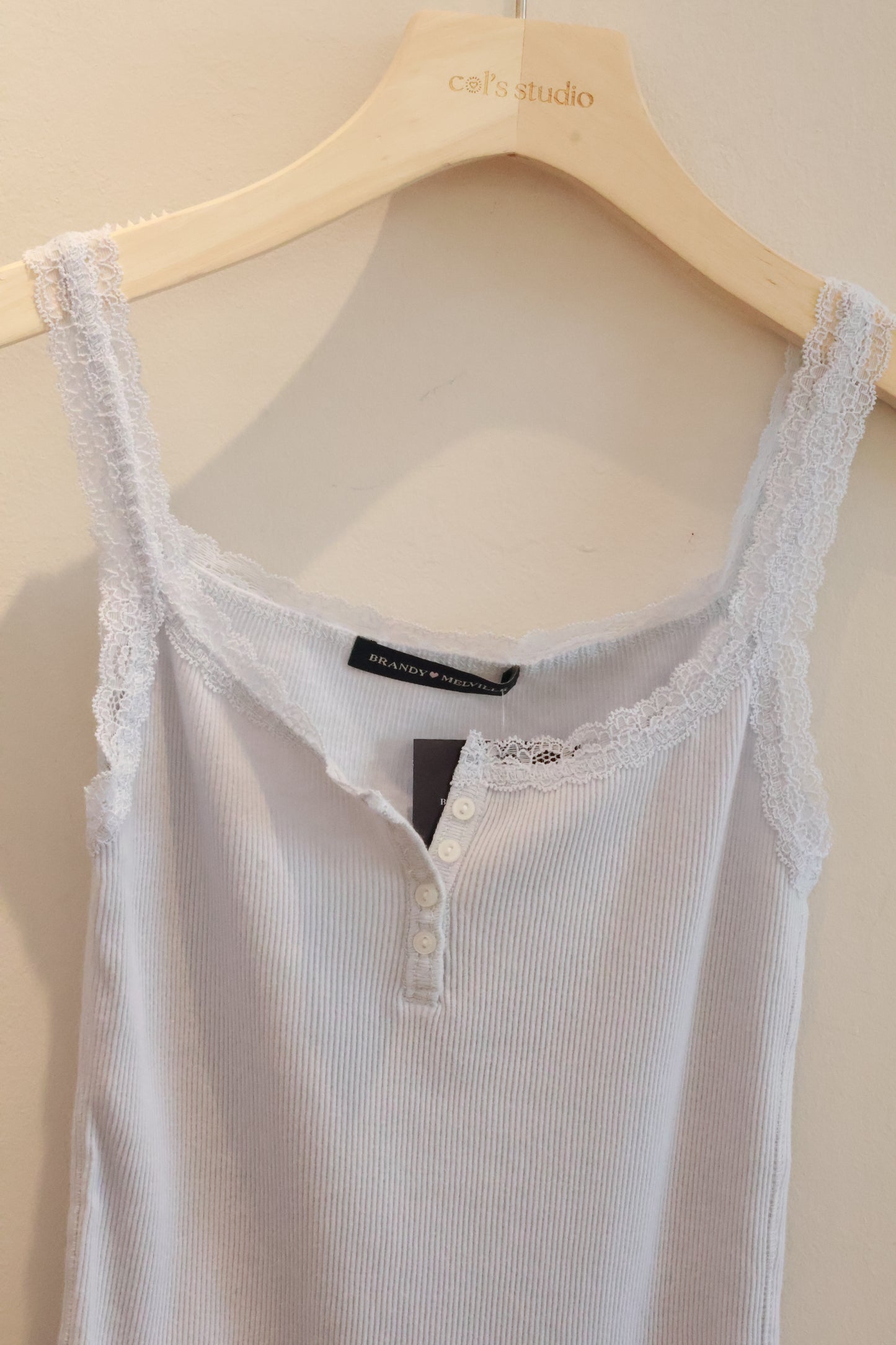 BRANDY Amaya Lace Tank- LIGHT BLUE