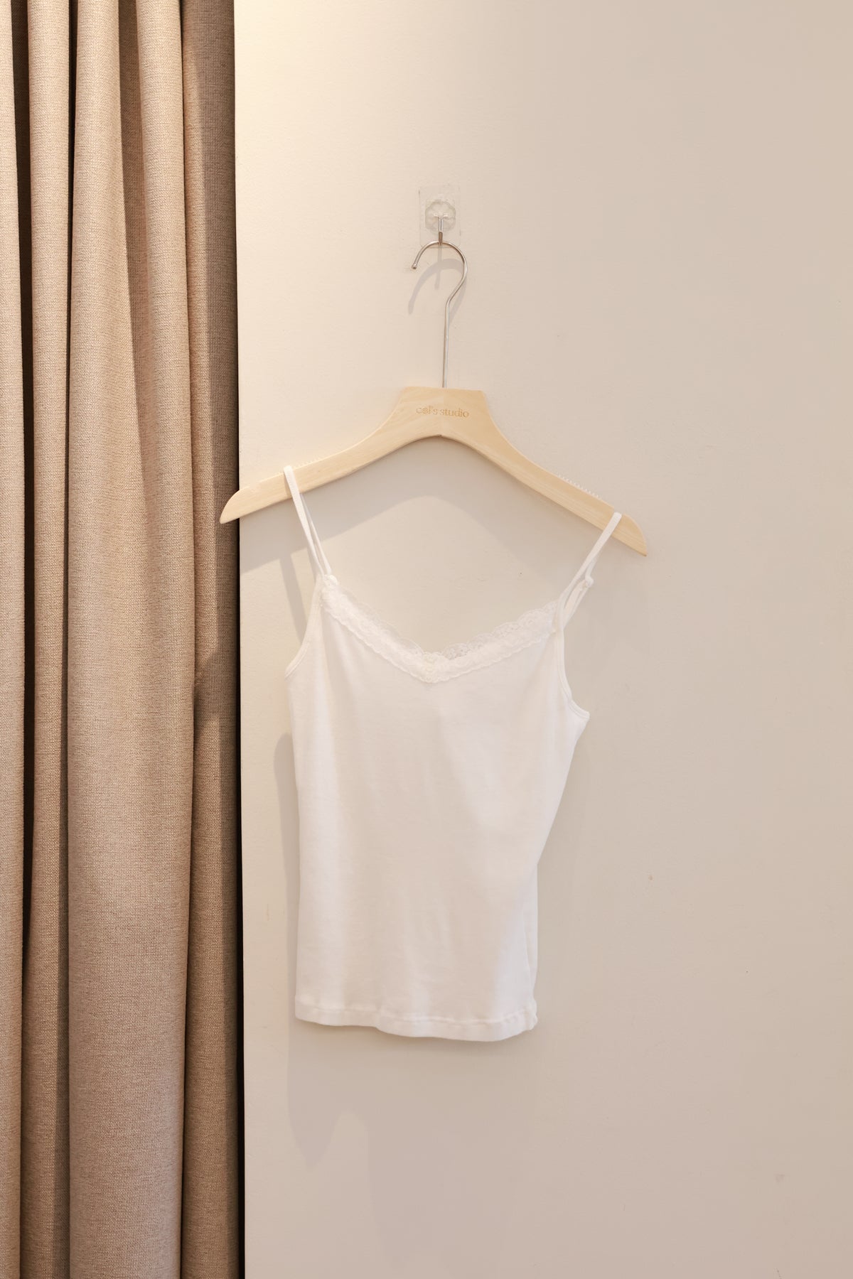 BRANDY Arden Lace Tank- BUTTONS WHITE