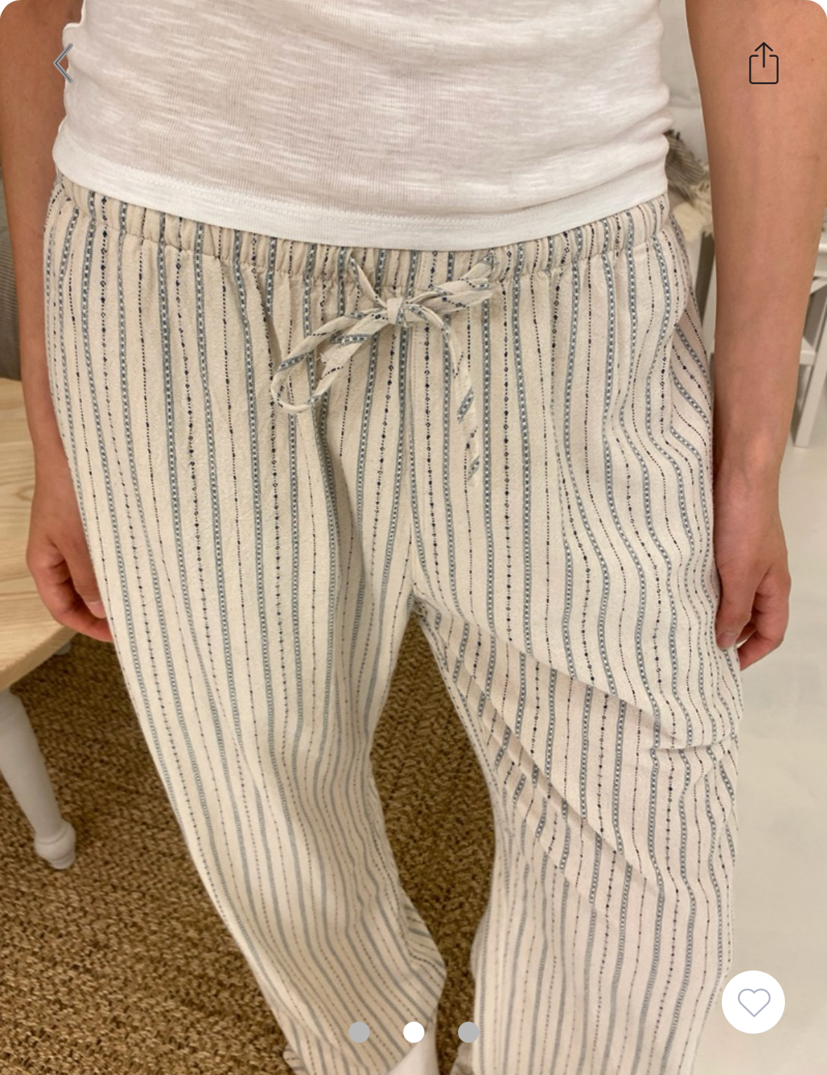 BRANDY NOELIA STRIPED PANTS- OFF WHITE