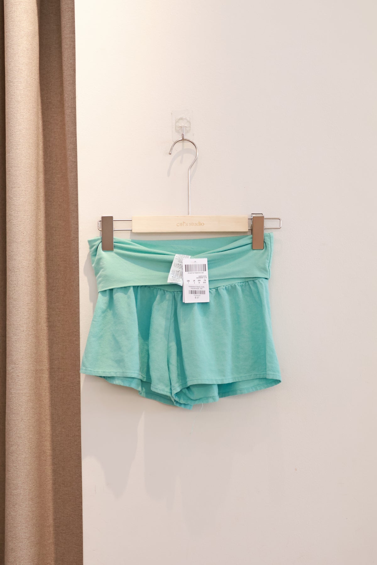 SUBDUED Shorts TEAL FOLDOVER - XS