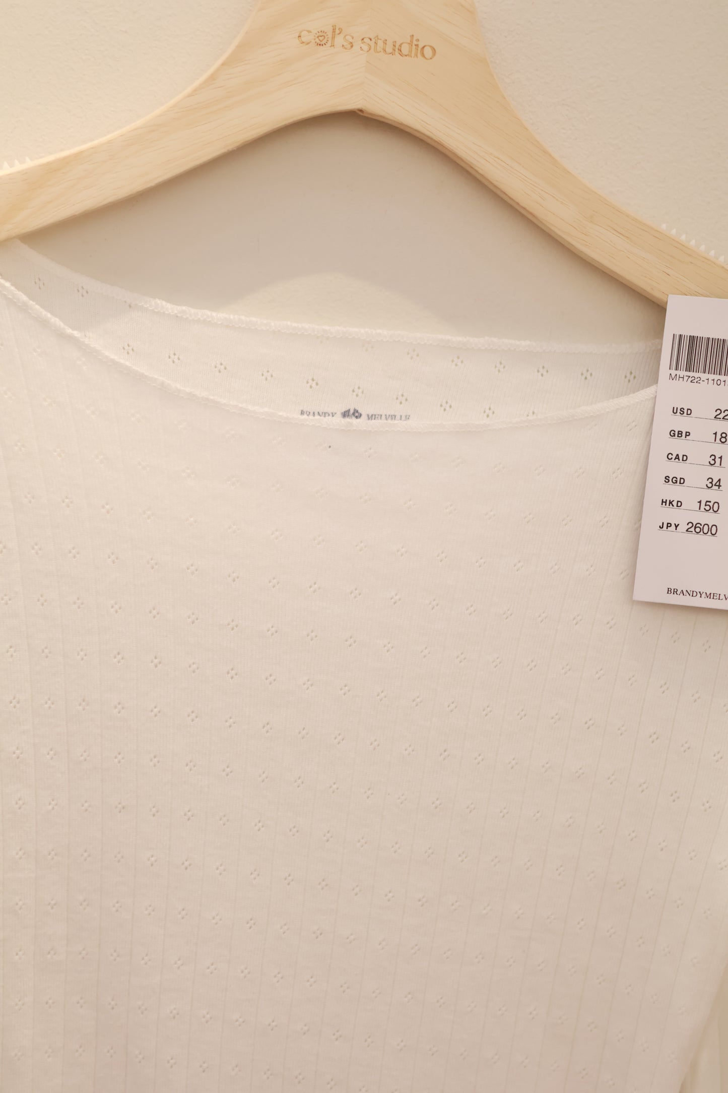 BRANDY McKenna Eyelet Top - White