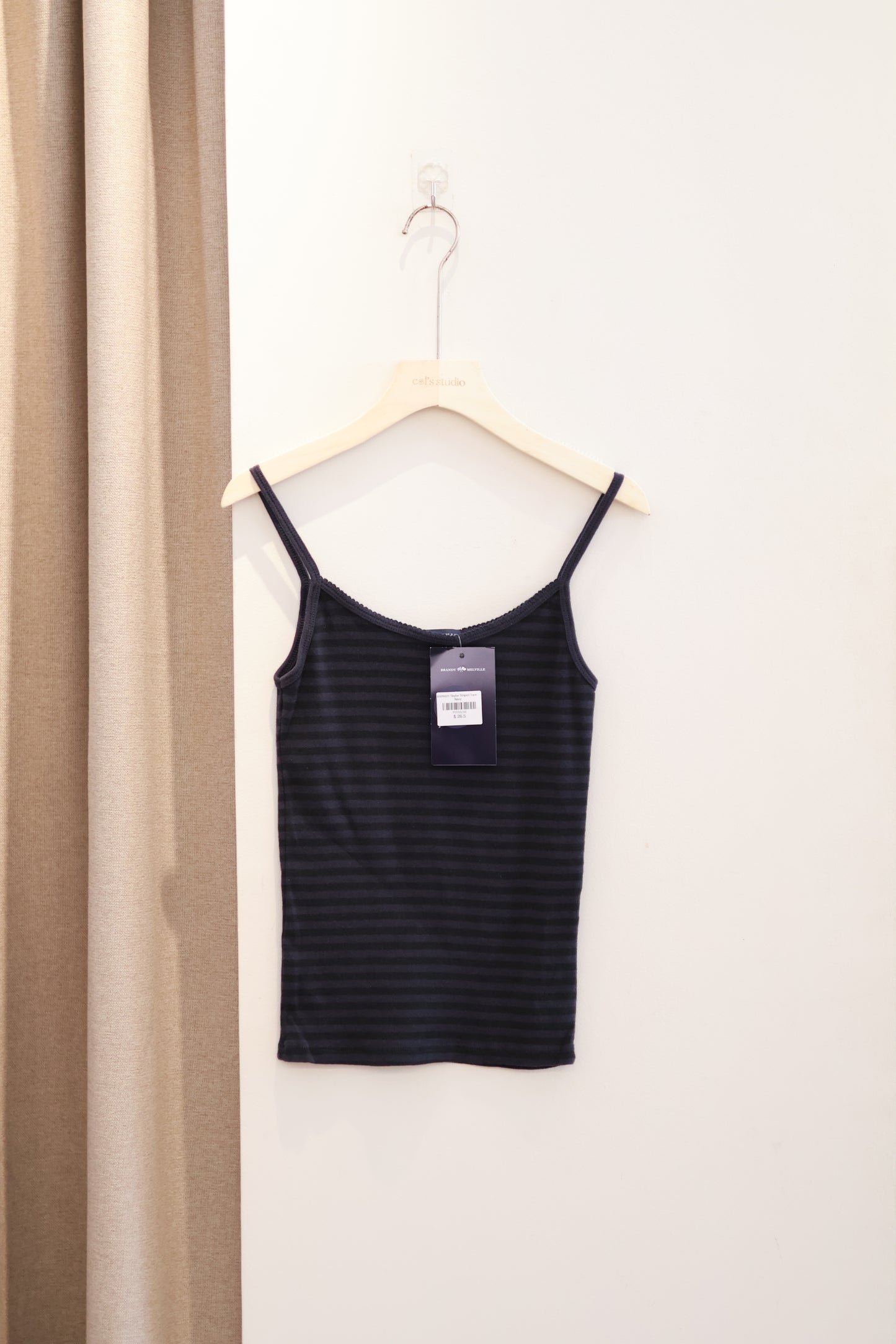 BRANDY Skylar Striped Tank - Navy