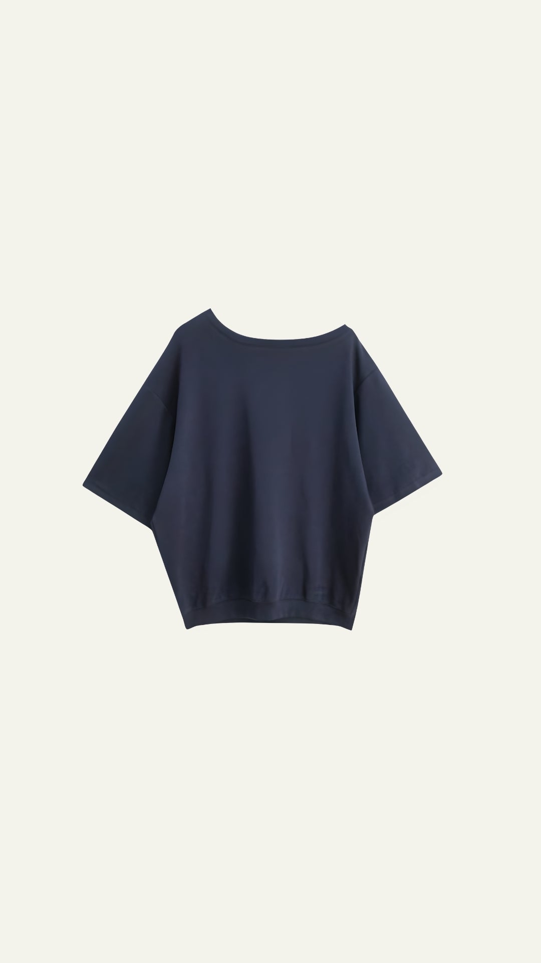 NAVY HALF SHOULDER