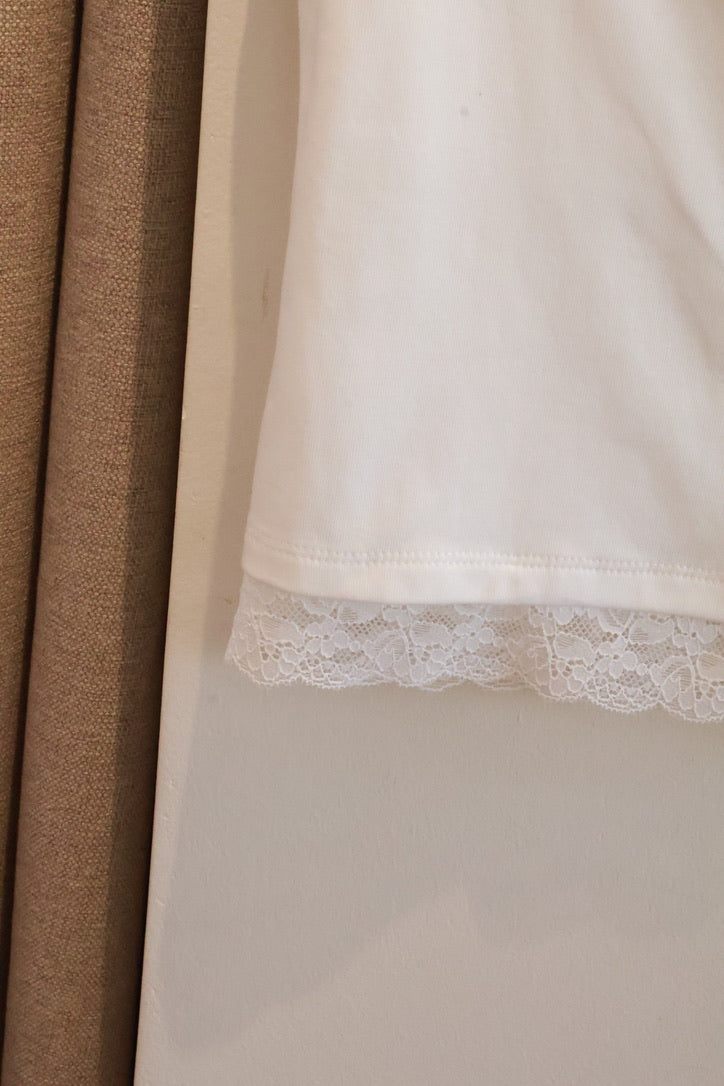 SUBDUED White Tank Top- Lace