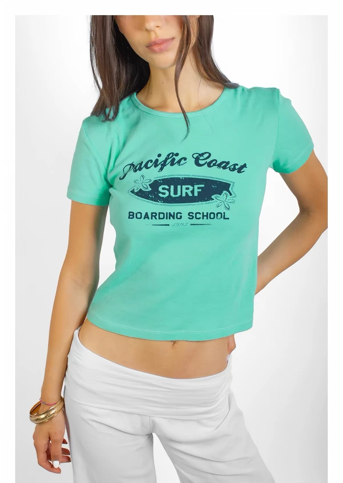 SUBDUED Surf Graphic Tee - Ocean Green