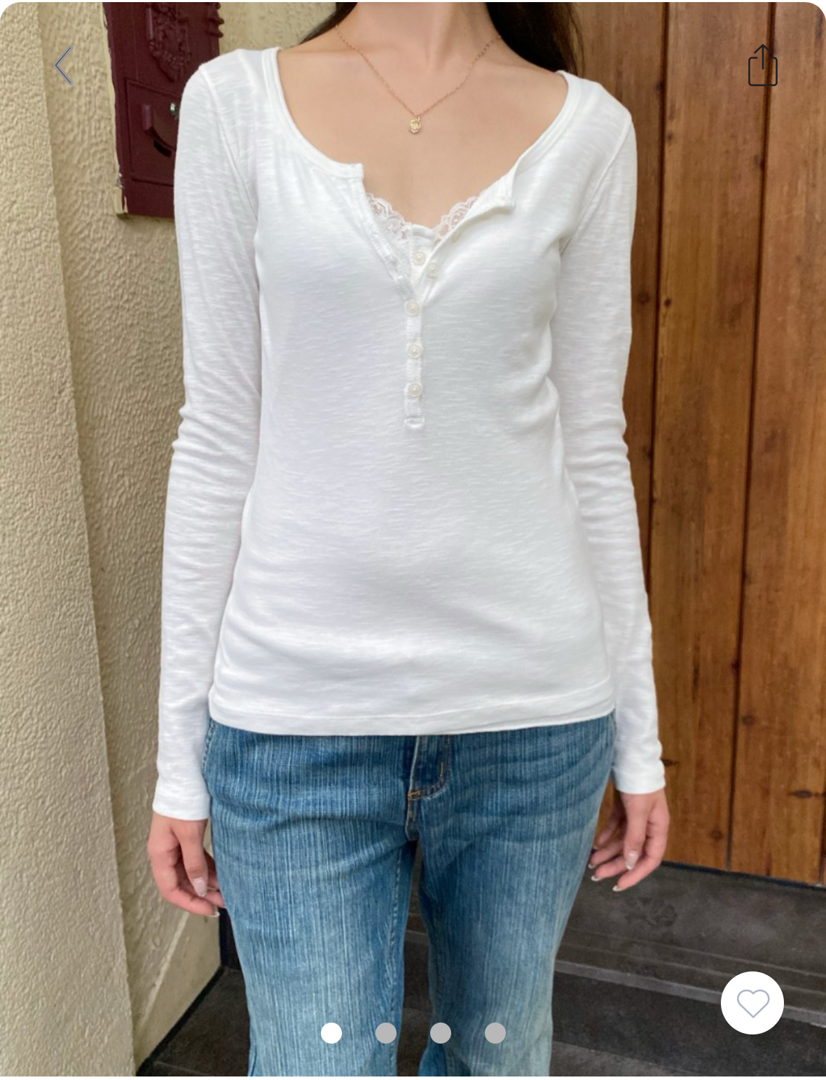 BRANDY MELVILLE Zelly Top  -WHITE