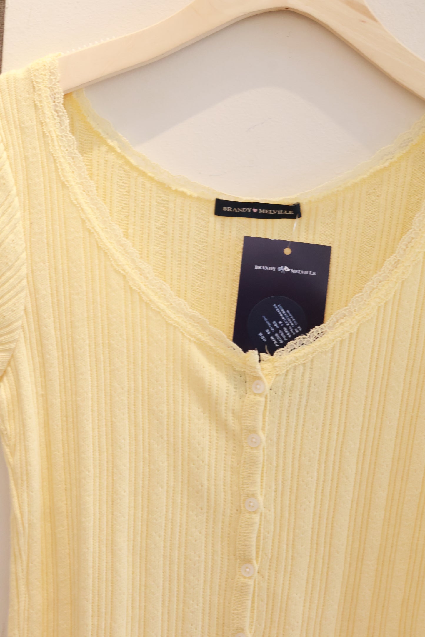 BRANDY Zelly Eyelet Top  -YELLOW