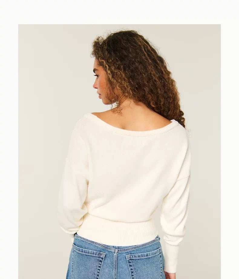 HOLLISTER Off Shoulder Knit Top