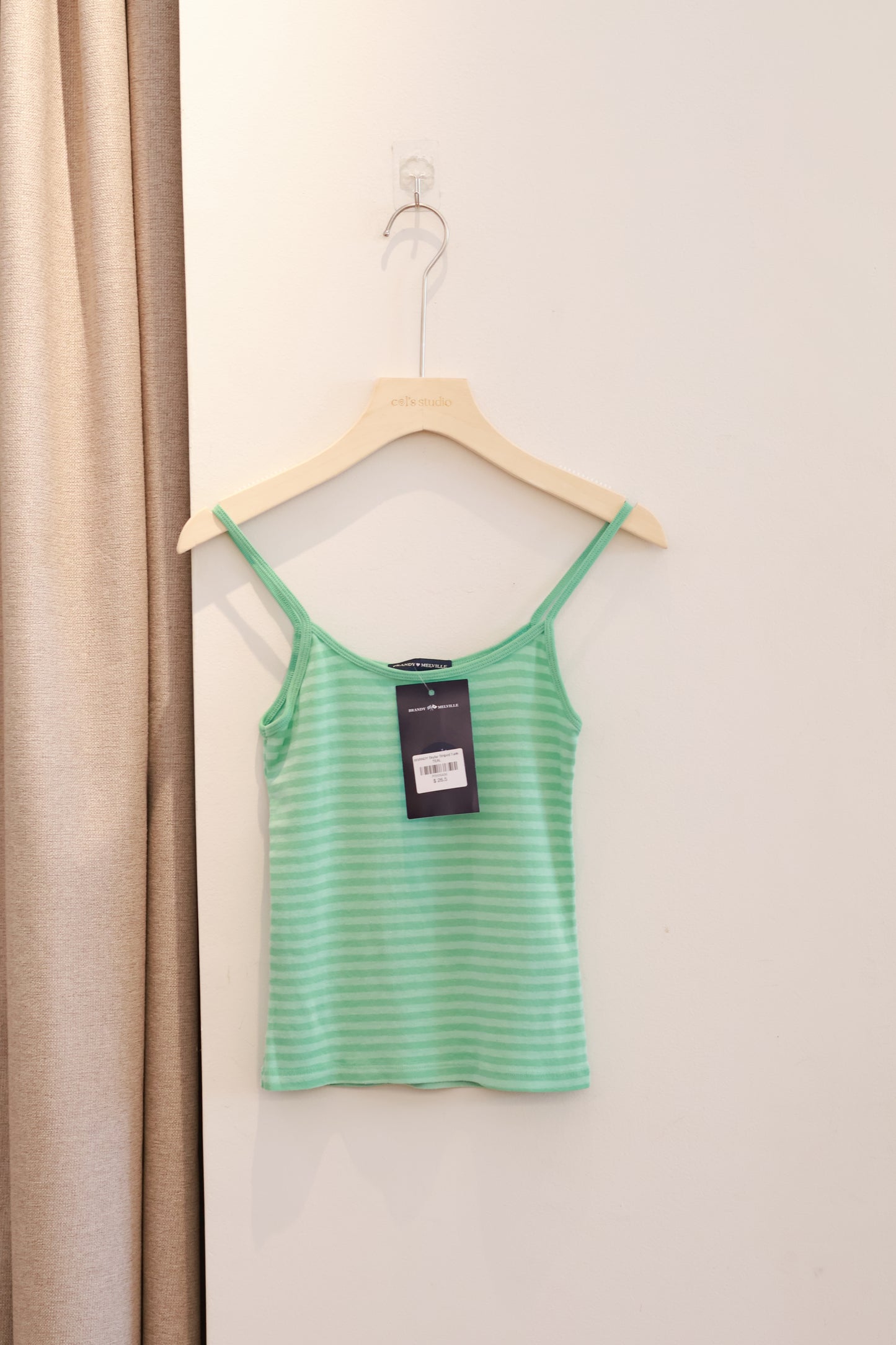 BRANDY Skylar Striped Tank  -TEAL