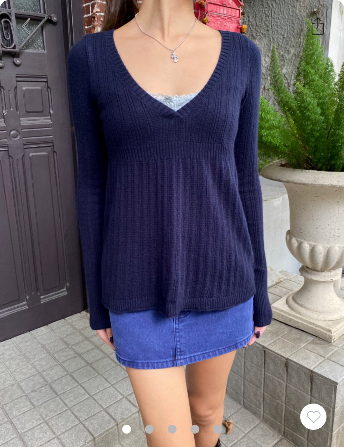BRANDY Amelie Sweater  -NAVY