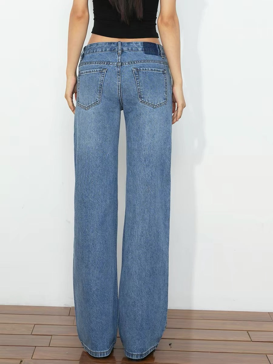Light Wash Straight Jeans