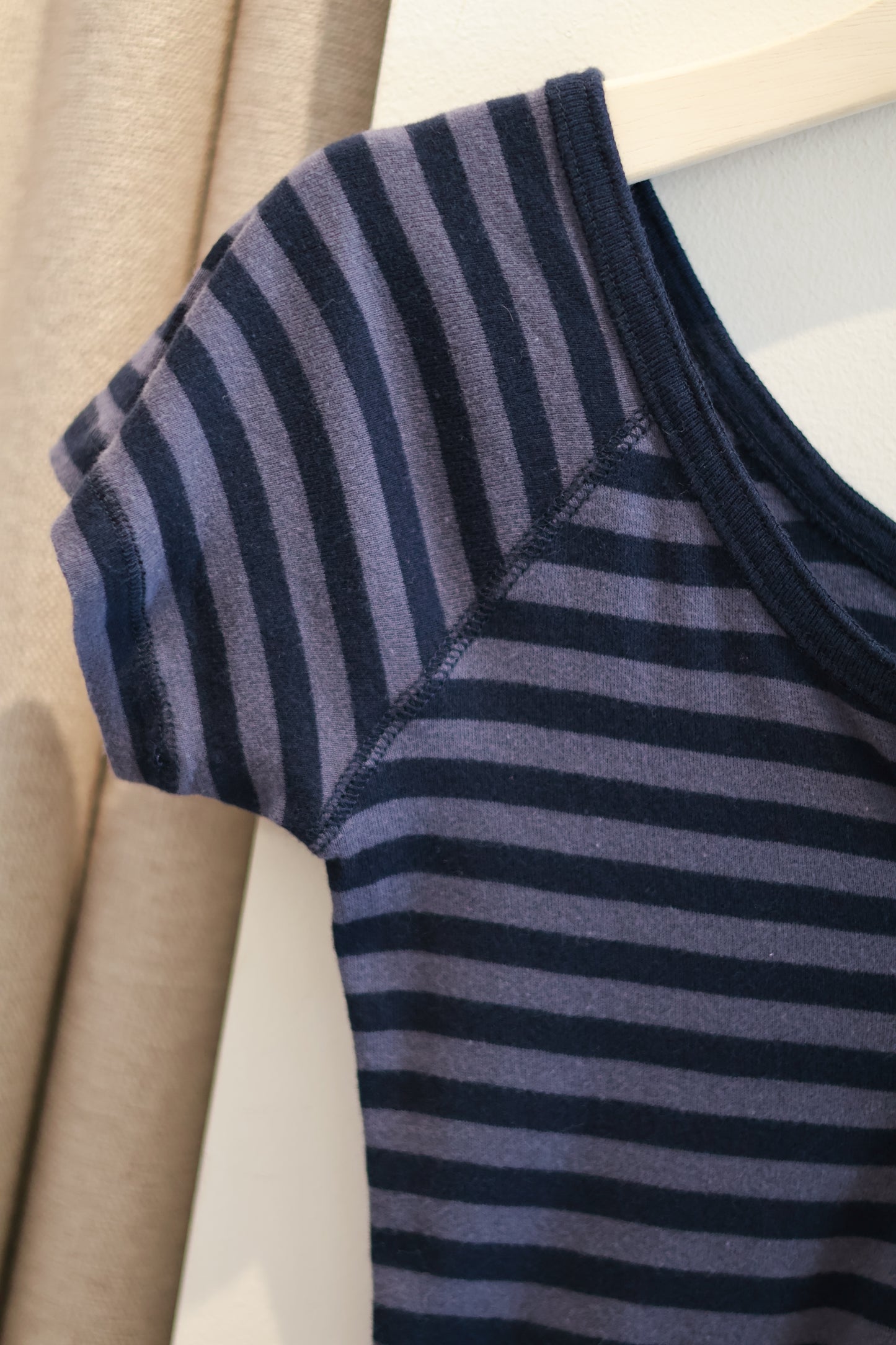 BRANDY Ginny Striped Top - Navy