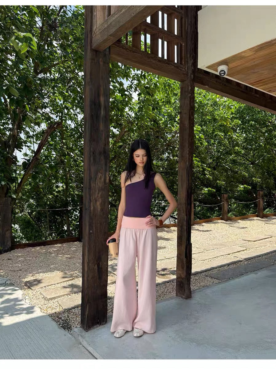 AUD Pink FOLDOVER Pants