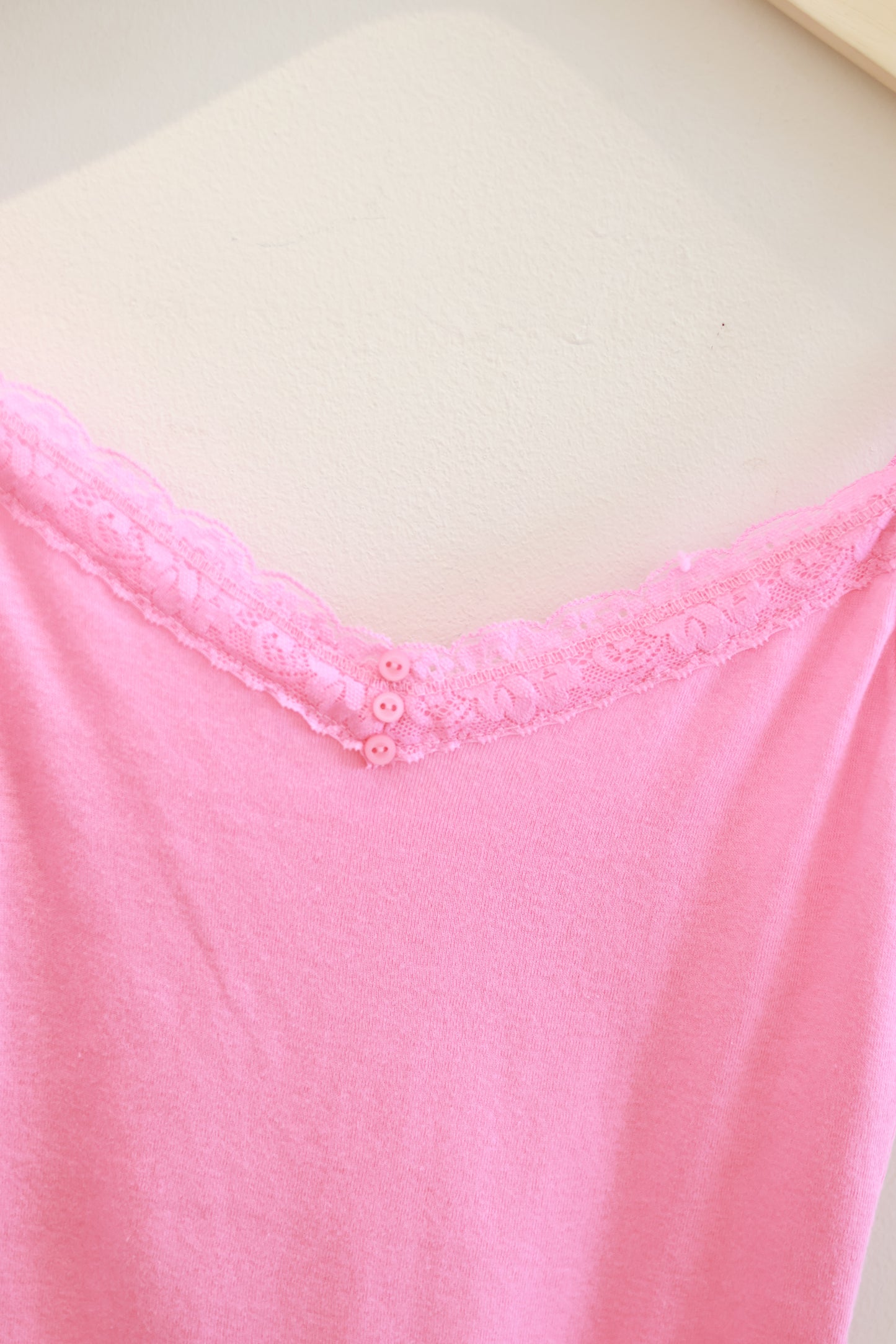 BRANDY Arden Lace Tank  -PEACH PINK