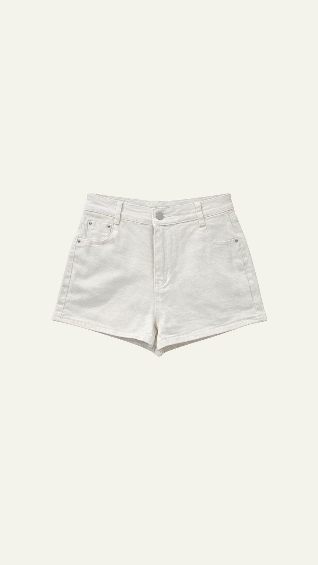 WHITE DENIM SHORTS