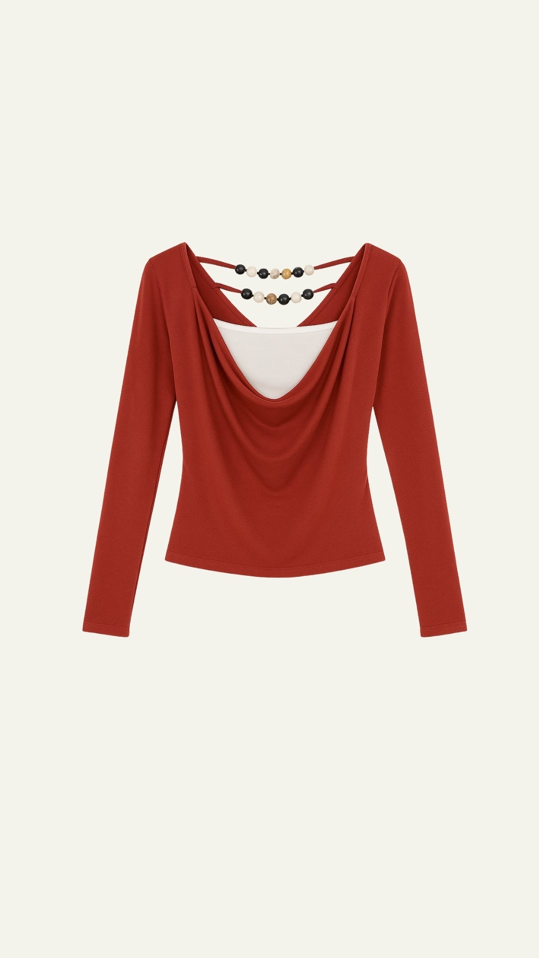 BEATS RED LONG SLEEVE TOP