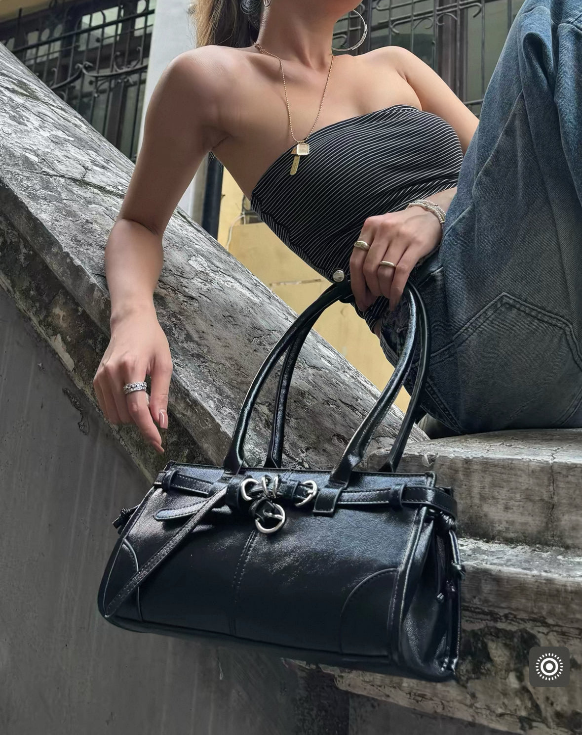 NBY Y2K Black Shoulder Bag