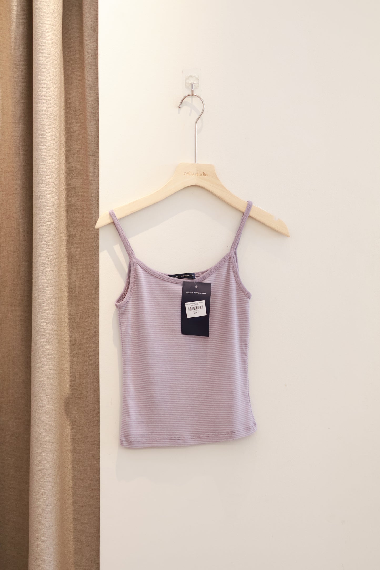 BRANDY Skylar Striped Tank - Purple Grey