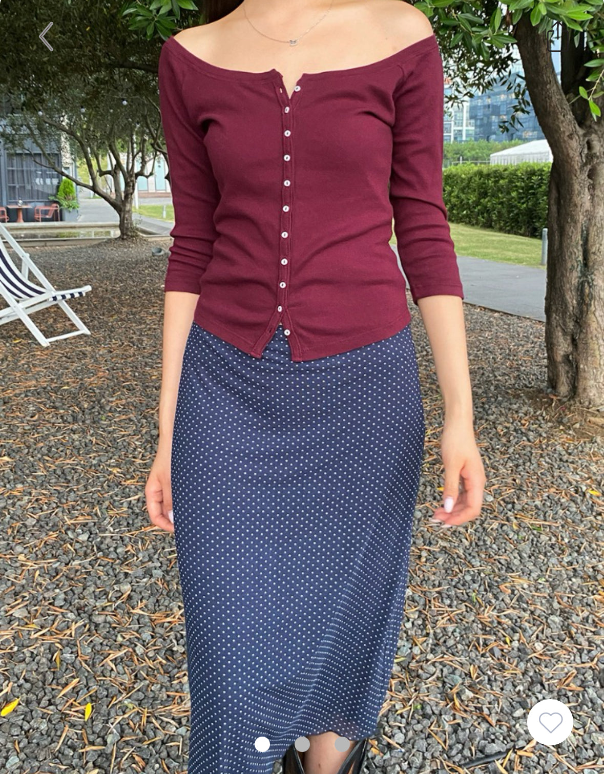 BRANDY Martha Top  -RED