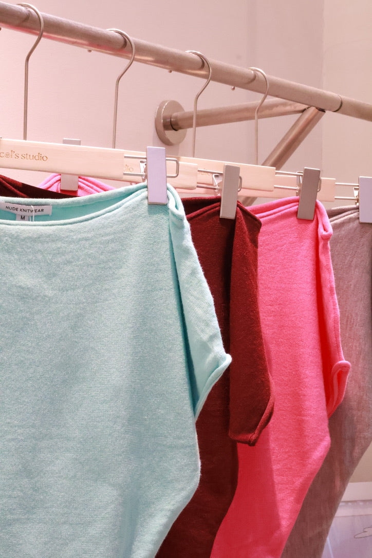 NUDETHELABEL BOATNECK KNIT TOP