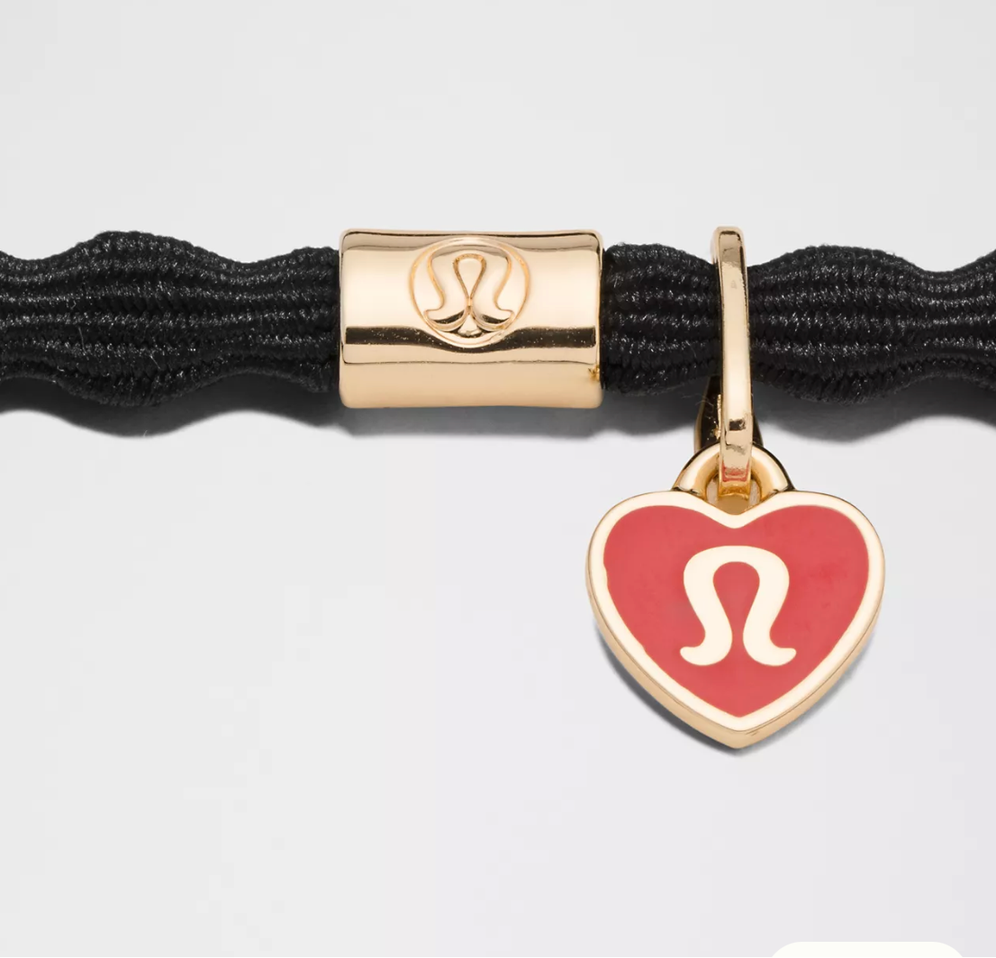 LULULEMON Charm Hair Ties 3-Pack Black/Gold