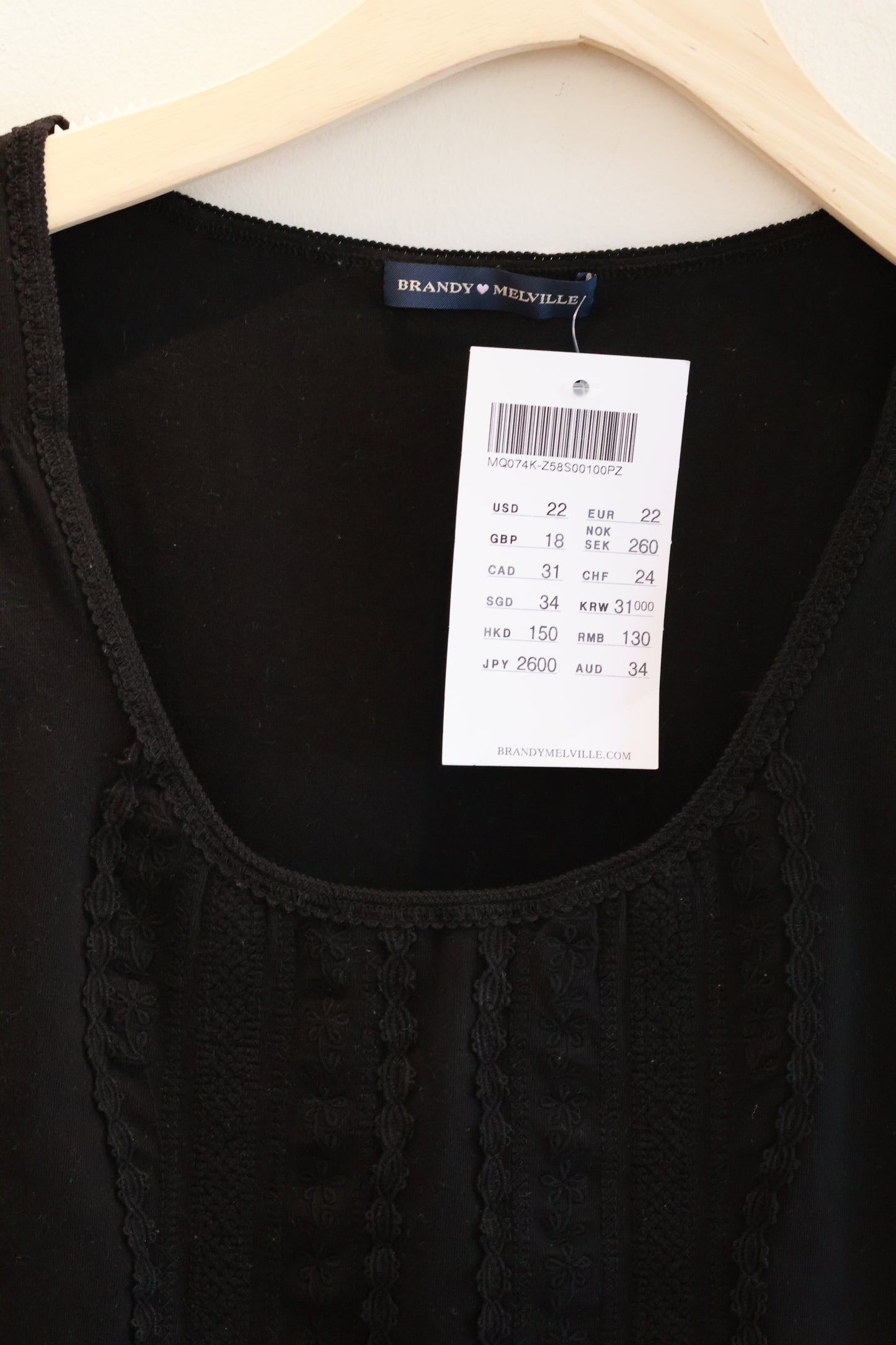 BRANDY Lesley Lace Top- black
