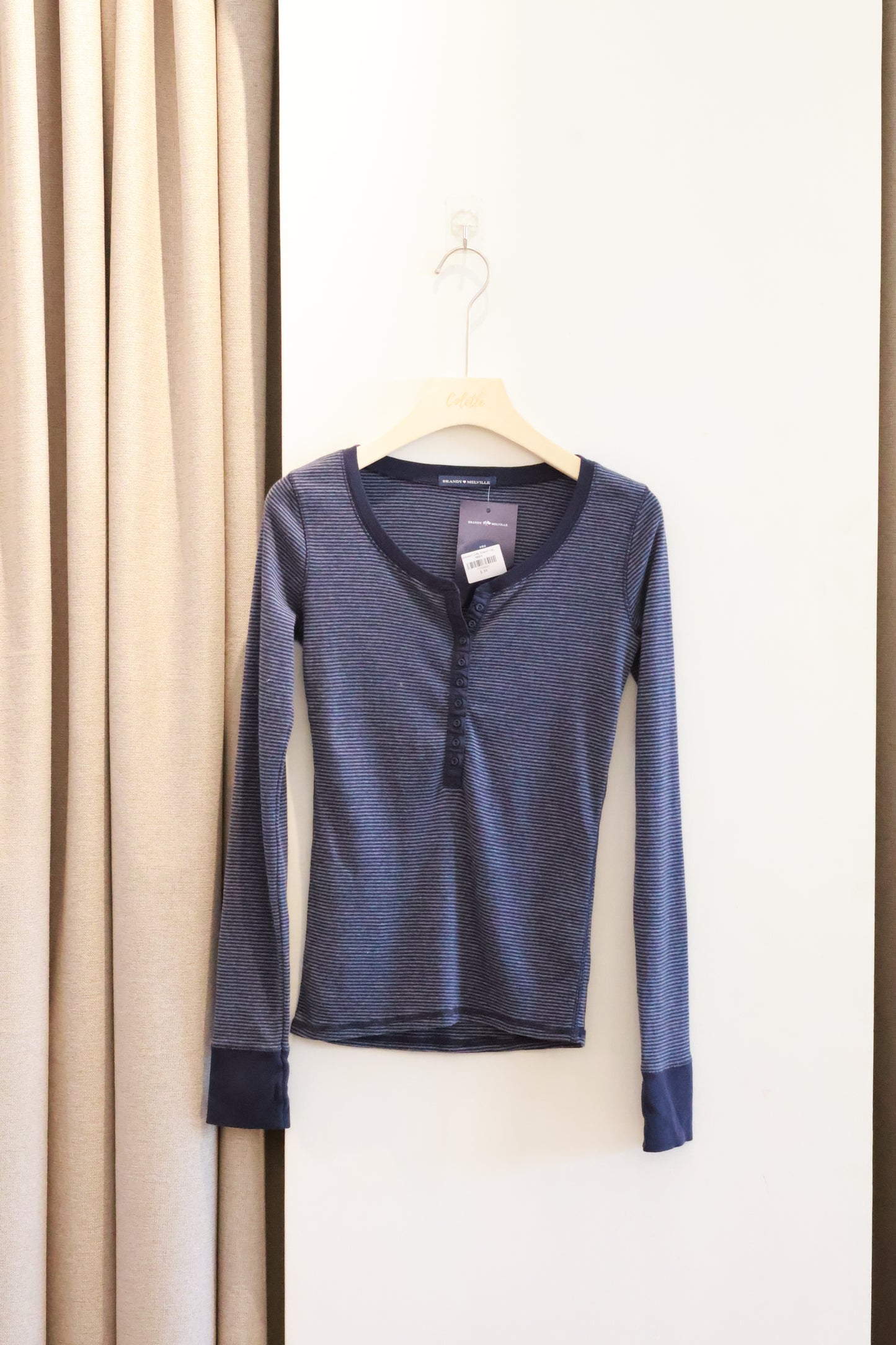 BRANDY Zelly Striped Top- NAVY