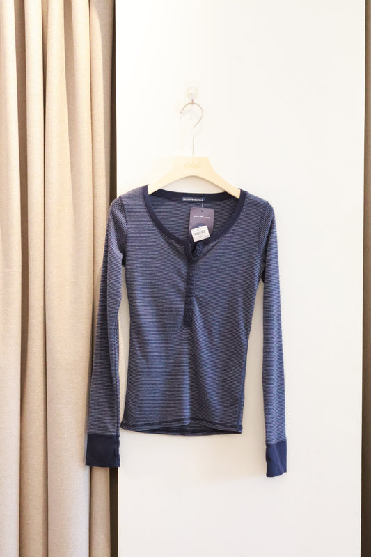 BRANDY Zelly Striped Top- NAVY