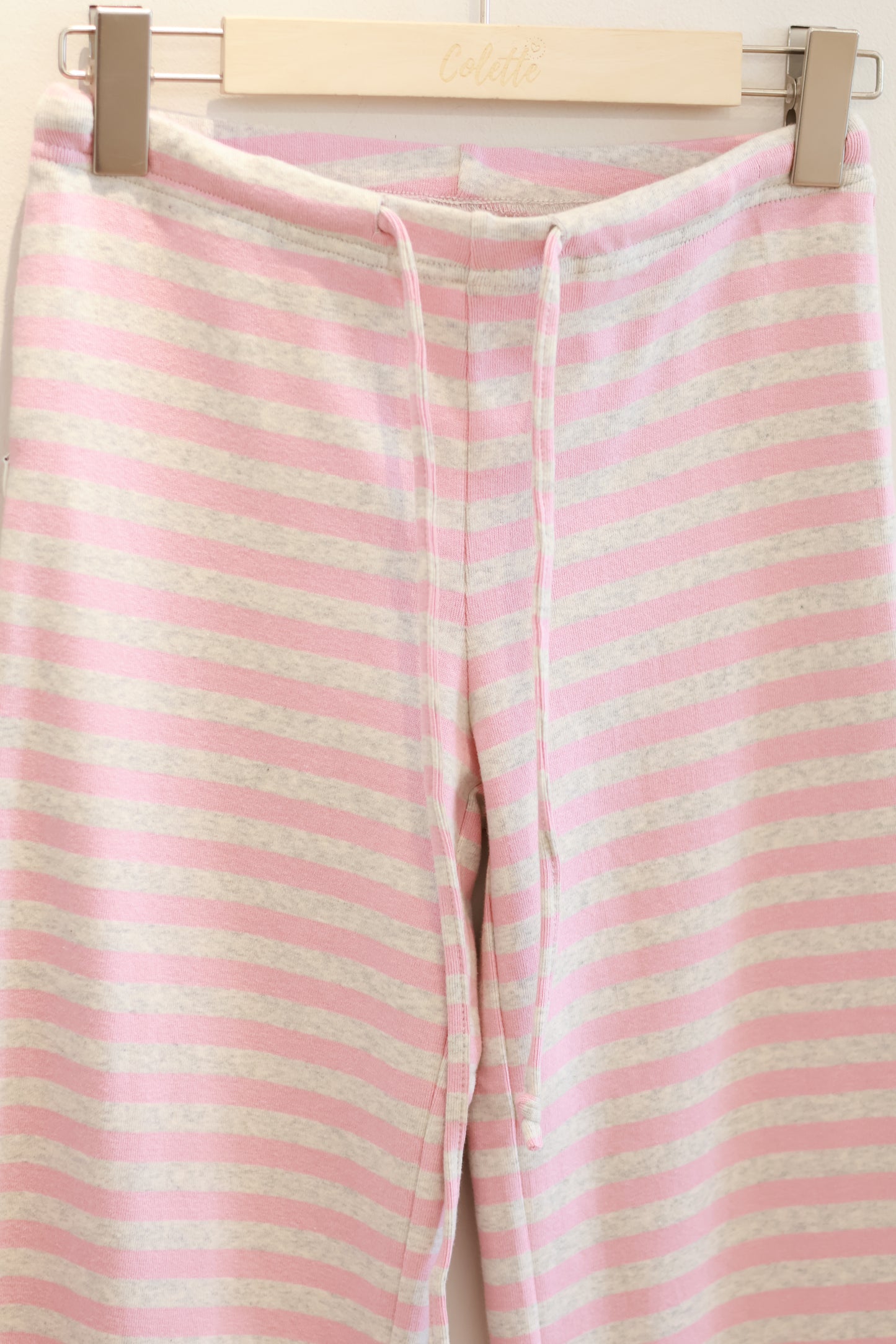 AUD Pink Drawstring Striped Pants