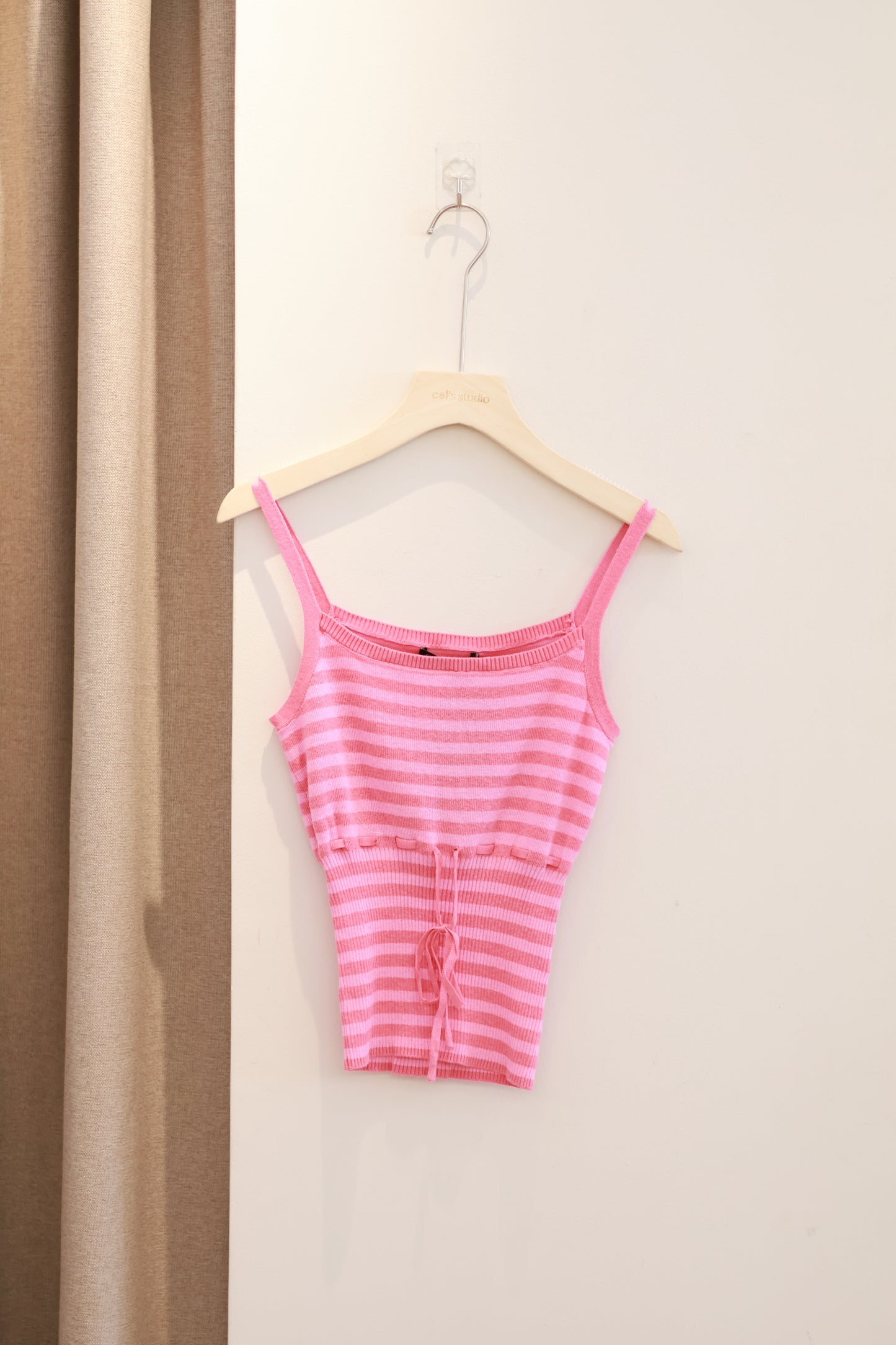 BRANDY Sandra Striped Top- pink