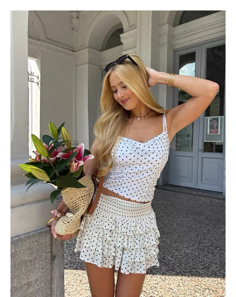 SUBDUED White Polka Cami Top