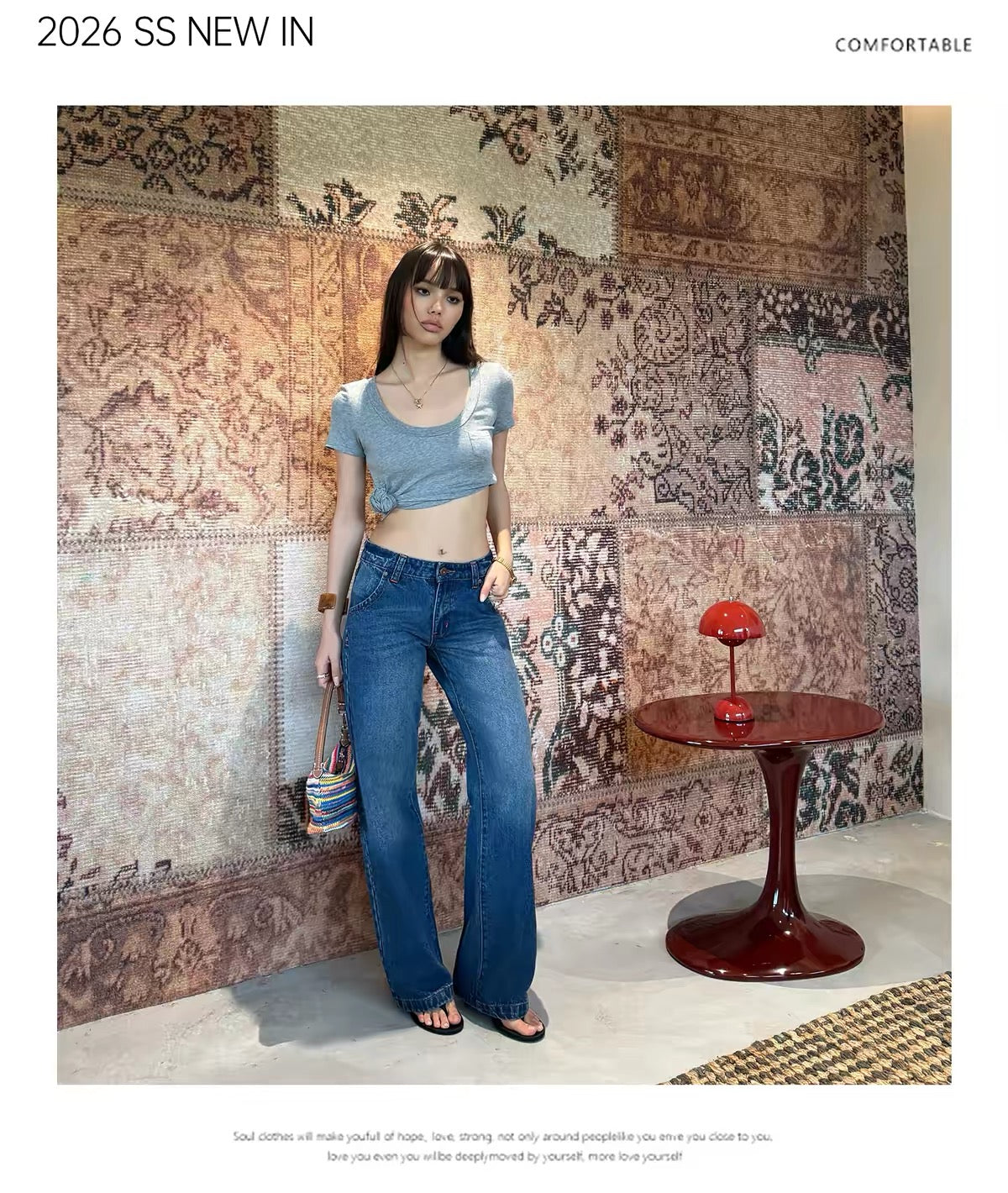 AUD Deep Blue Low-Waist Jeans