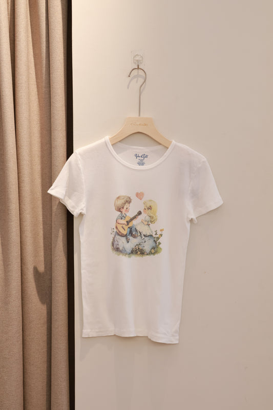 BRANDY Hailie Kids In Love Top - White/S
