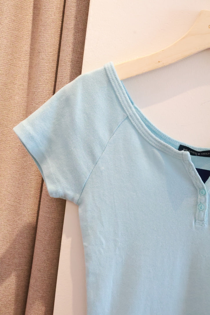 BRANDY Zelly Top  -OFF -SKY BLUE