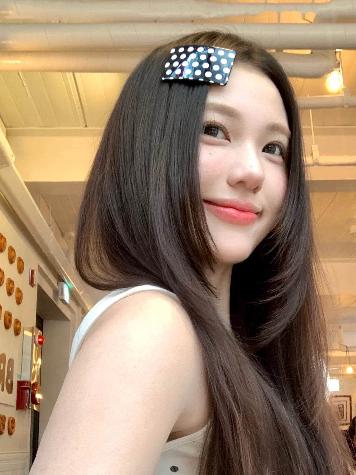 Polka Dot Square Hair Clip