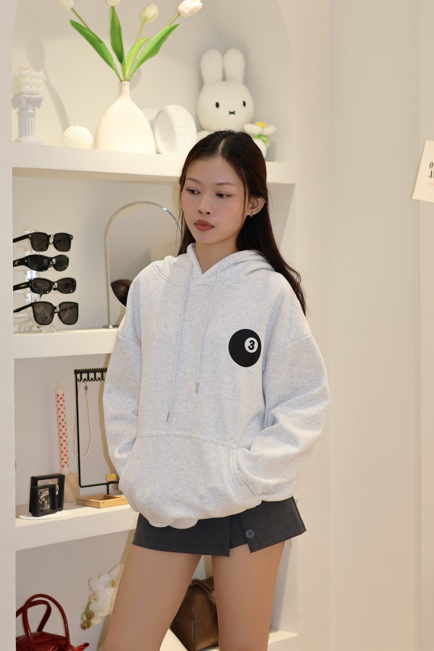 8ball gray hoodie