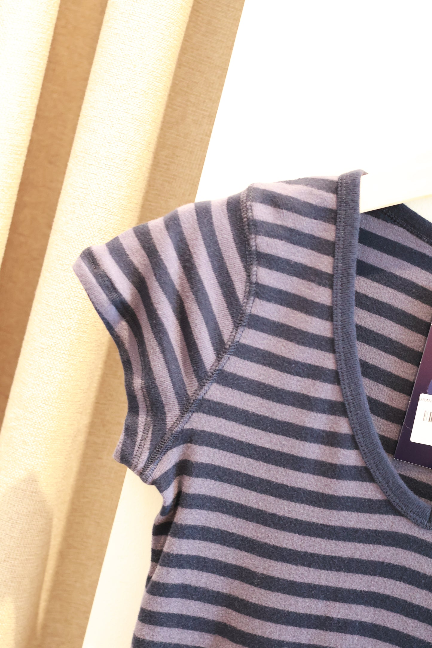 BRANDY SAFIYA Striped Top- NAVY