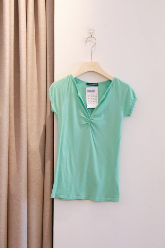 BRANDY Zelly Top  -SCRUNCHED -TEAL