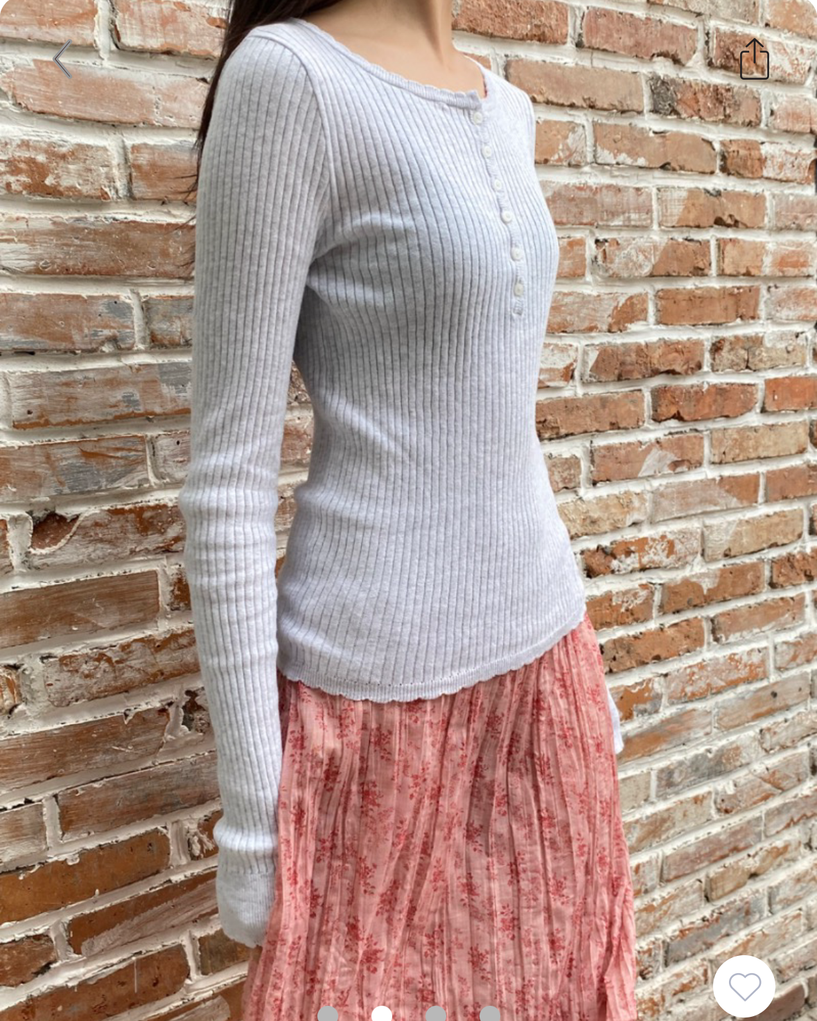BRANDY Zelly gray knitted long sleeve