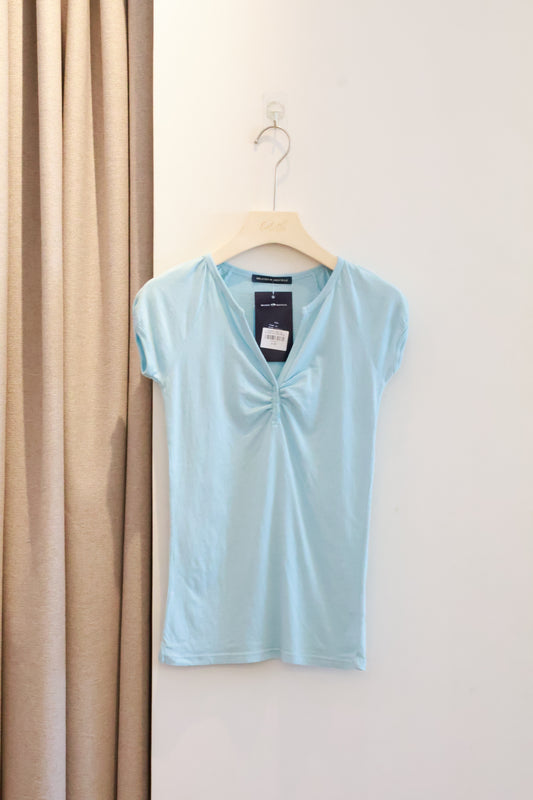 BRANDY Zelly Top  -SCRUNCHED -SKY BLUE