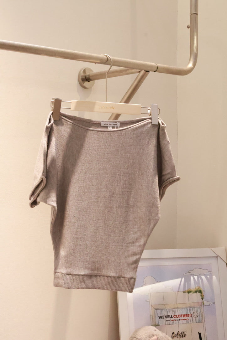 NUDETHELABEL BOATNECK KNIT TOP