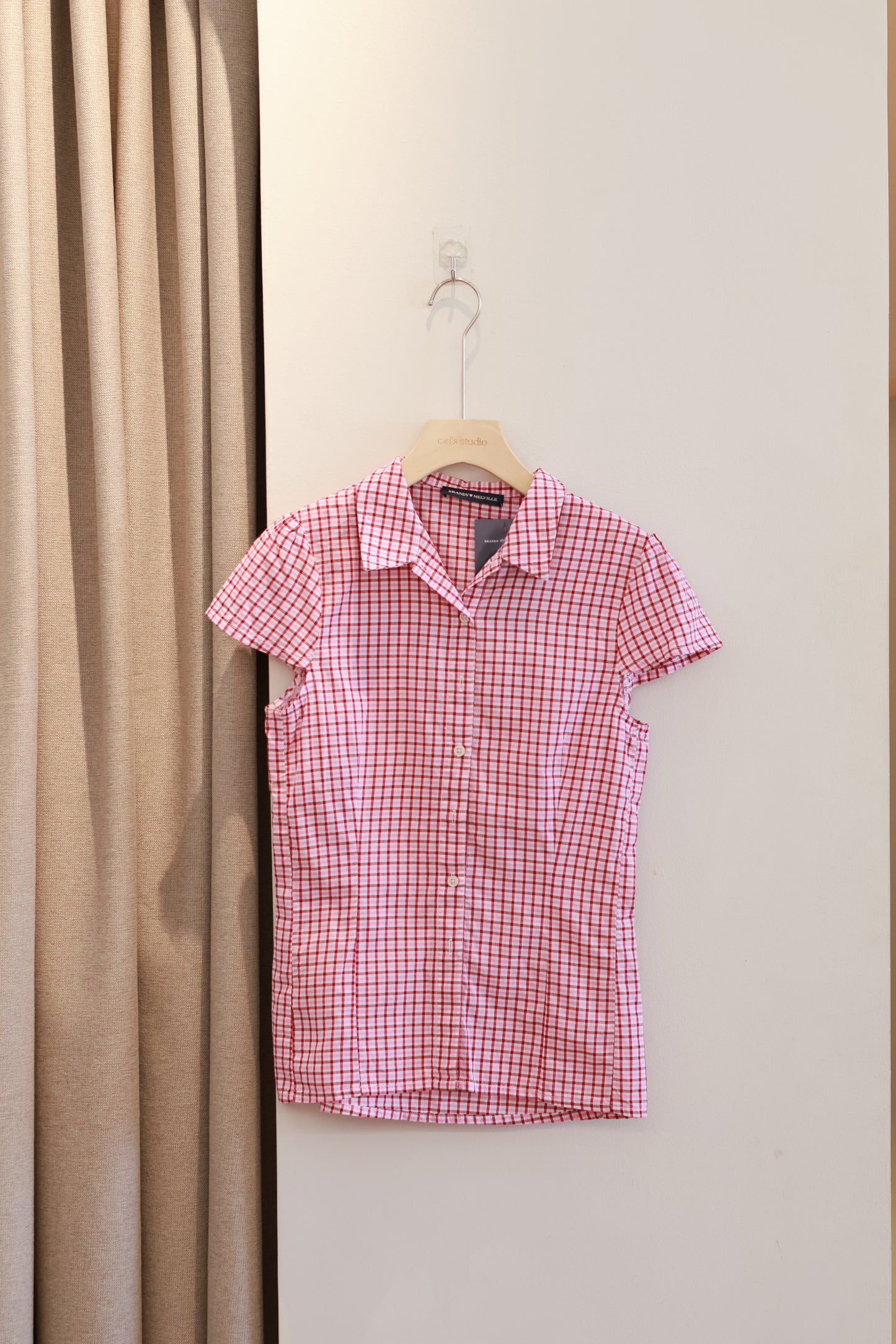 brandy Rue Plaid Top- pink gingham