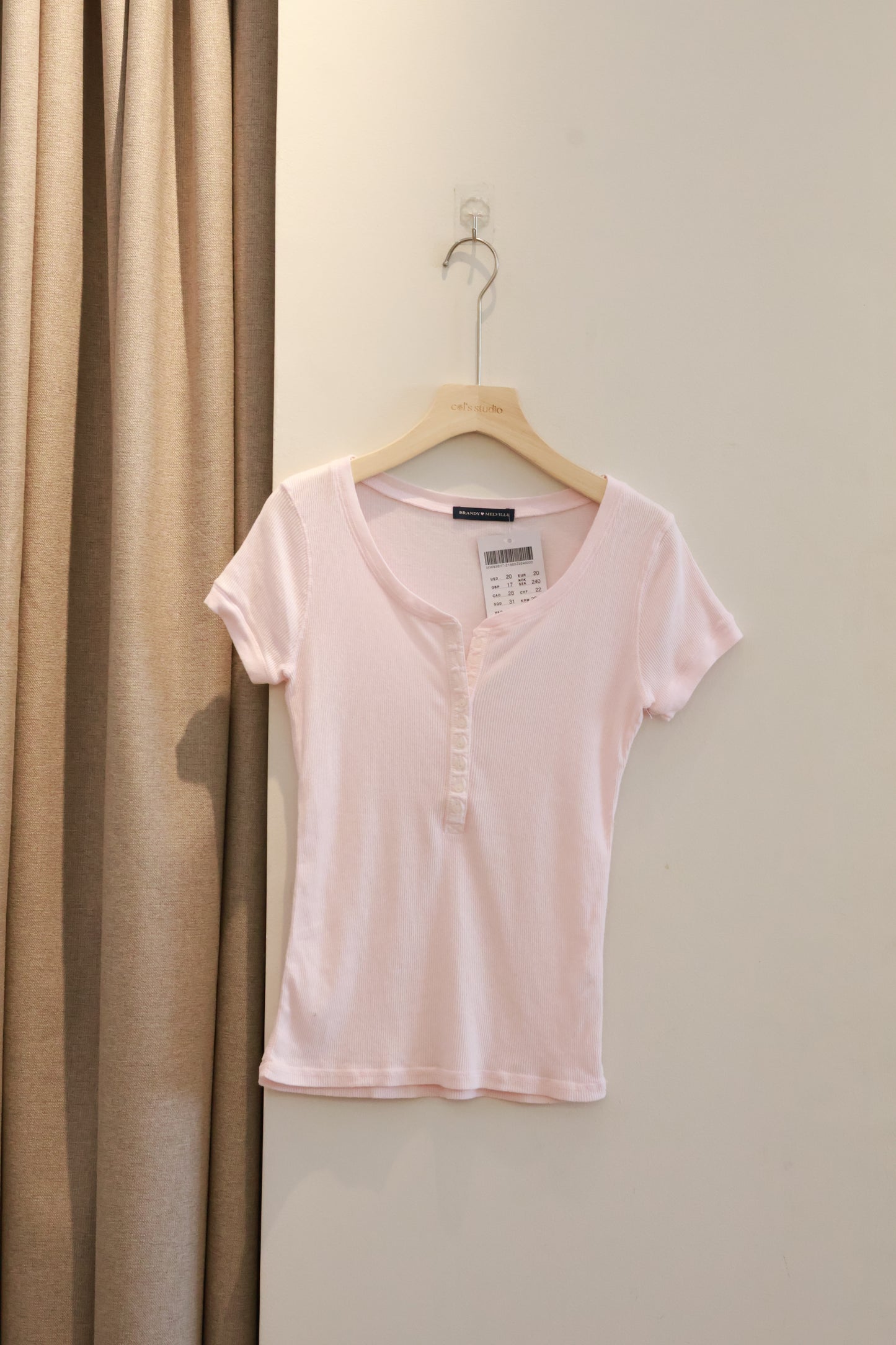 BRANDY Zelly Ribbed Top- pink