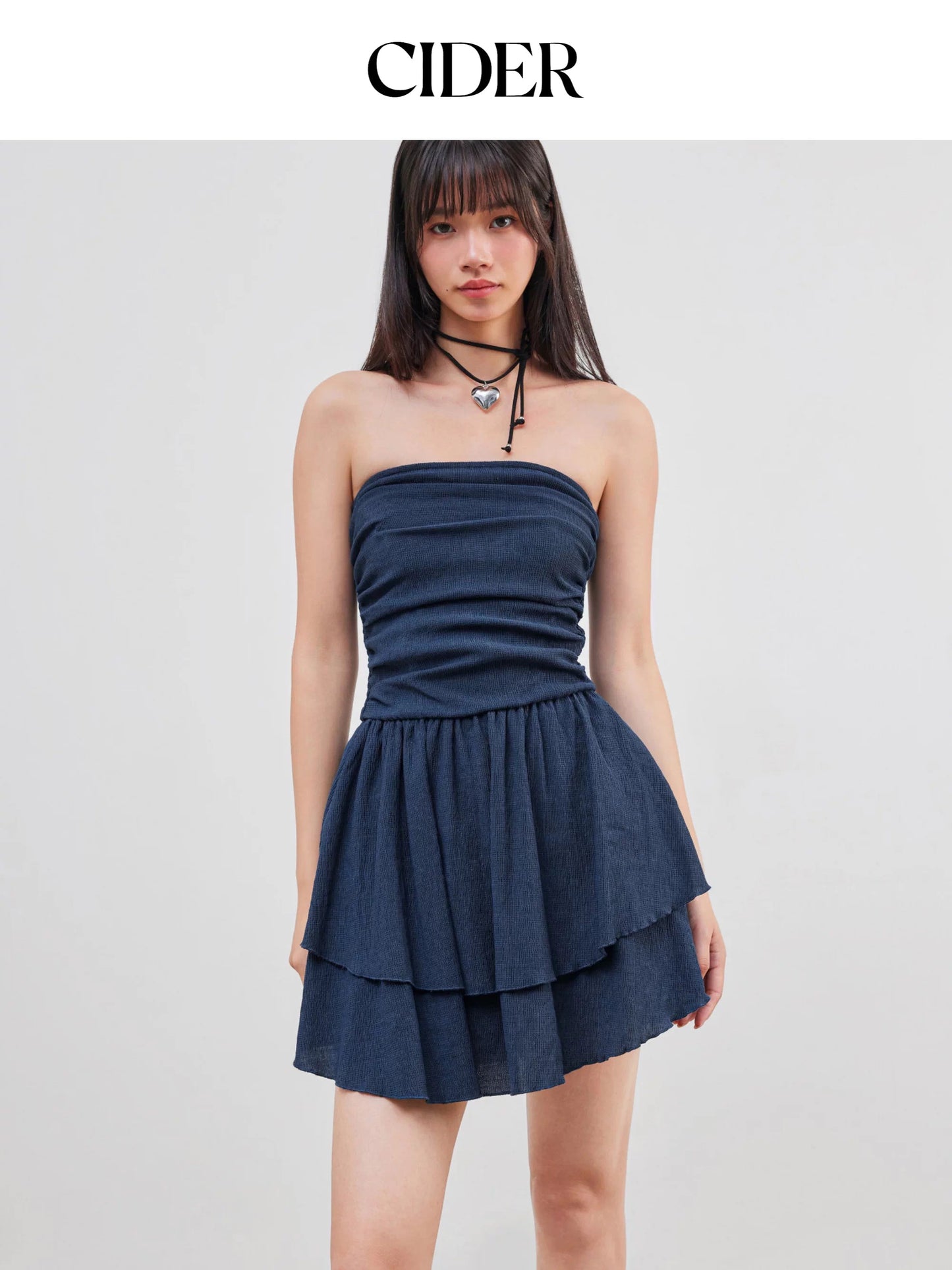 CIDER NAVY TUBE DRESS