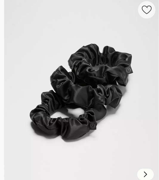 LULULEMON Uplifting Scrunchies 3-Pack Black