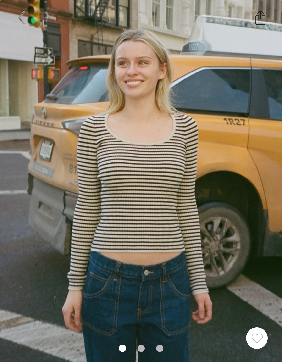 BRANDY Zelly Striped Top- BLACK&WHITE