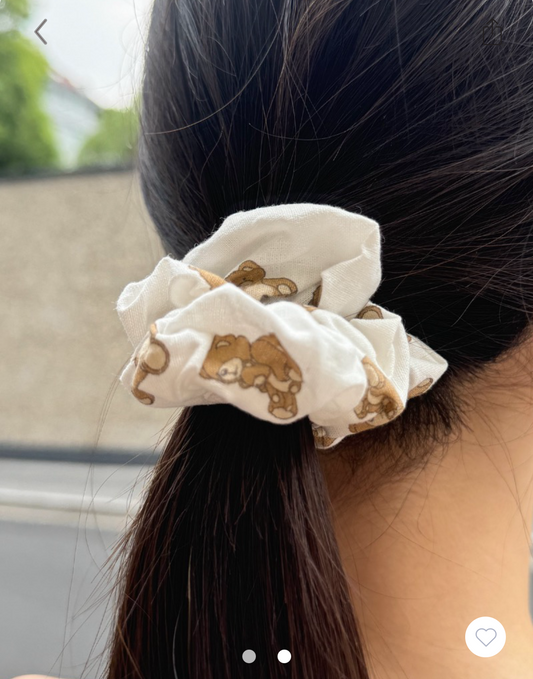 BRANDY TEDDY BEAR SCRUNCHIE