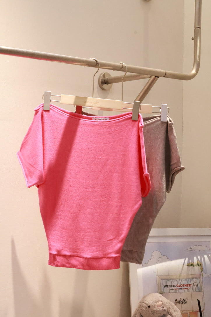 NUDETHELABEL BOATNECK KNIT TOP