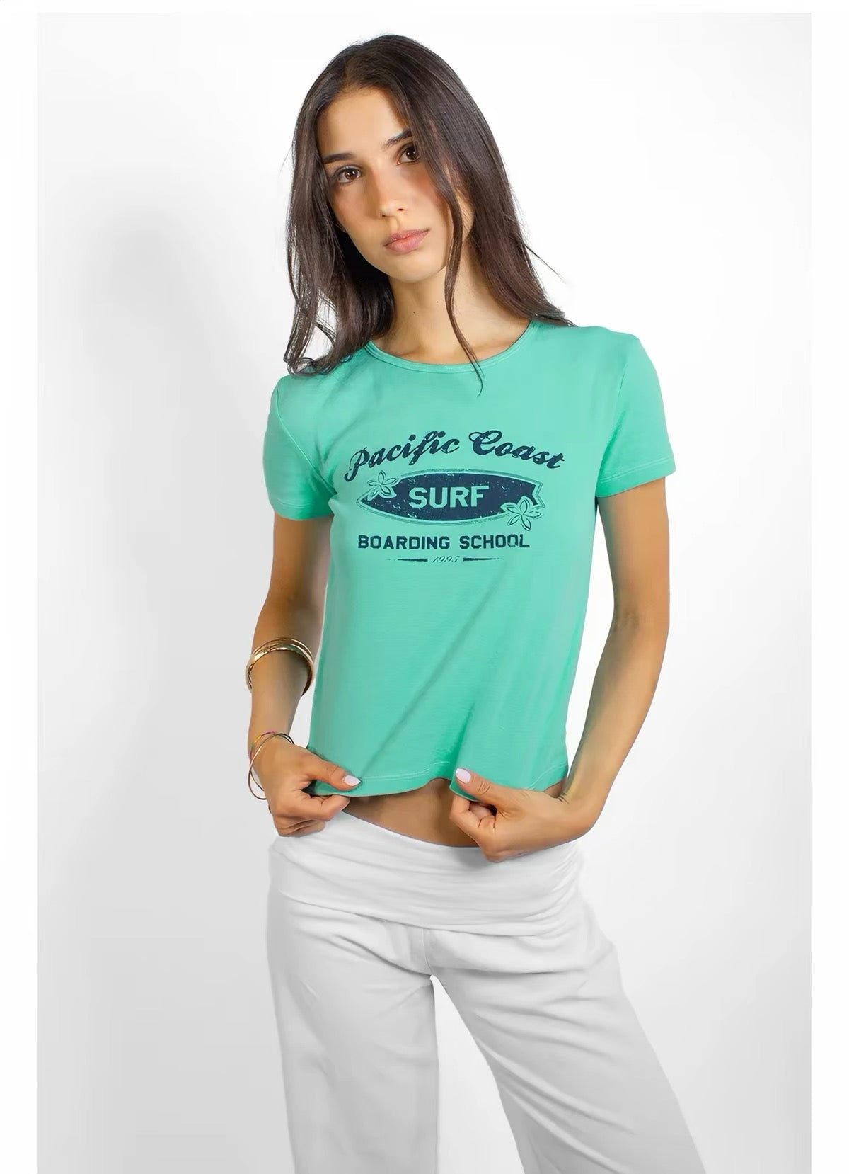 SUBDUED Surf Graphic Tee - Ocean Green